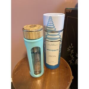 New Invigorated Water pH Hydrate Glass Alkaline Portable Filtered Water Bottle